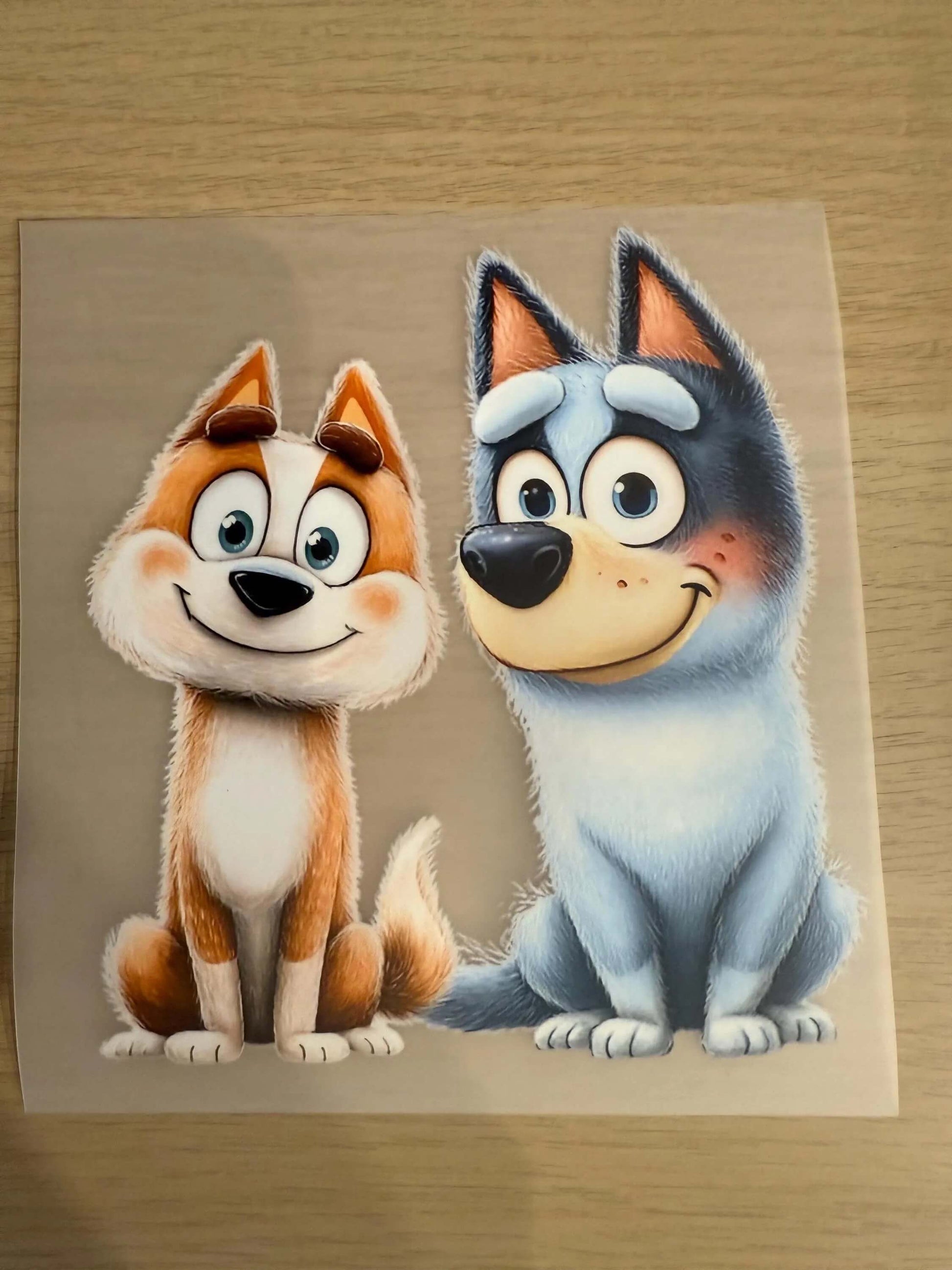 DTF Bügelbild Hunde für Shirt Pullover Kinder Tiermotiv
