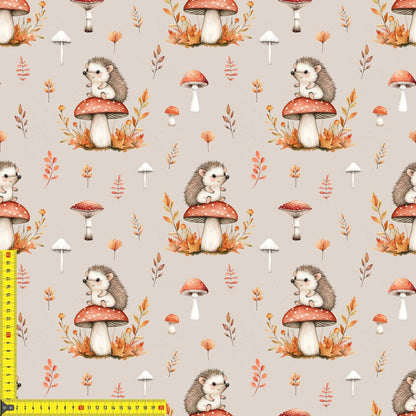 Kinderstoffe und Babystoffe Igelzauber auf Jersey French Terry Baumwolle OEKO TEX 100
