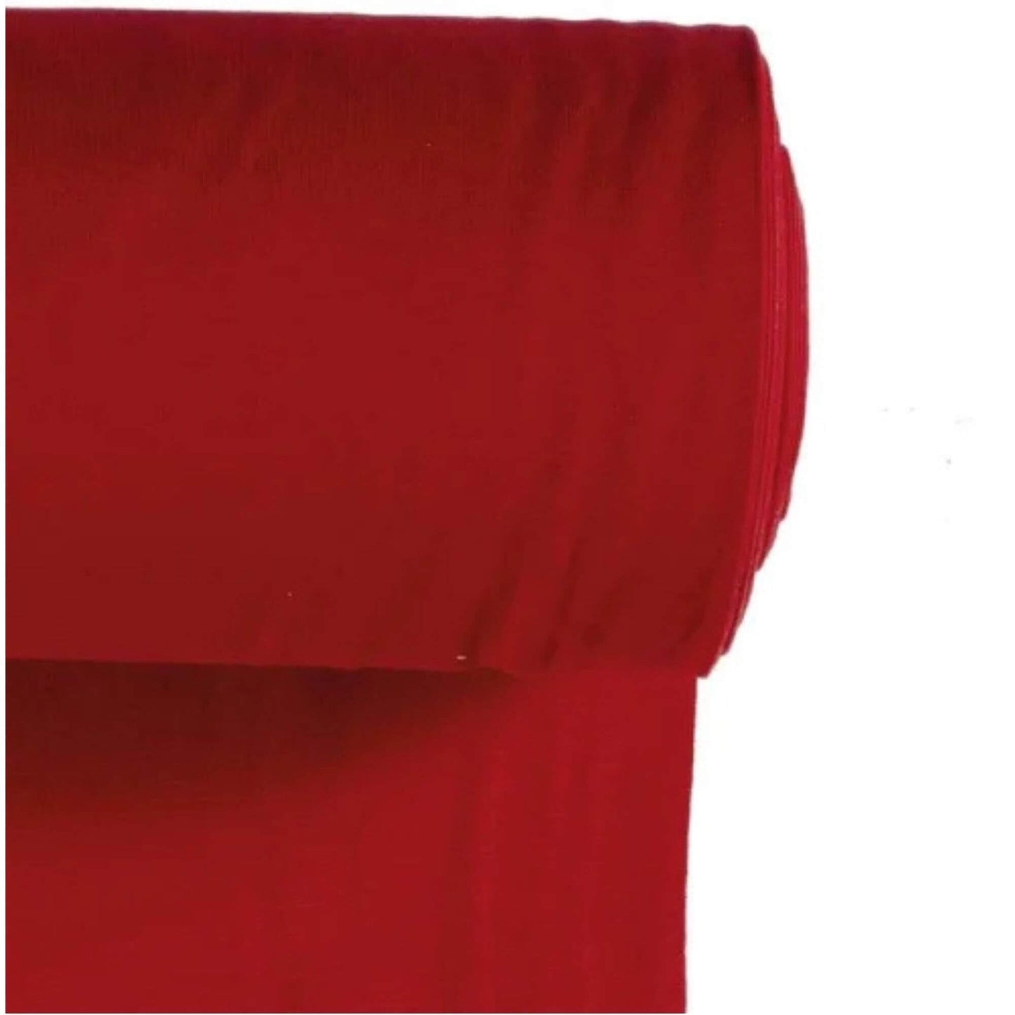 Strickbündchen Rot 0,5m Meterware – elastisches Bündchen OEKO TEX 100 für Kleidung
