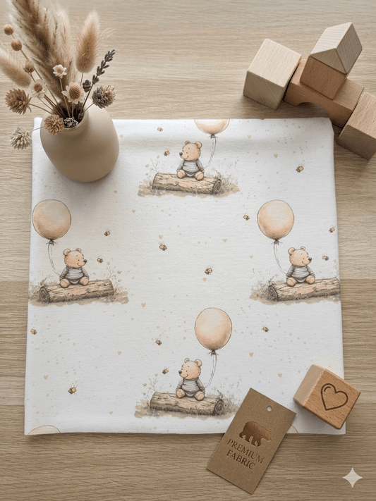 Jersey Honig Bär Kinderstoff OEKO TEX 100 weich Meterware
