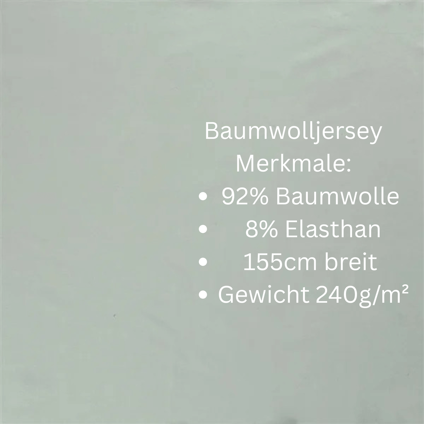 OEKO TEX 100 Baumwolljersey Meterware Schattengrün – 0,5m Stoff für DIY Projekte