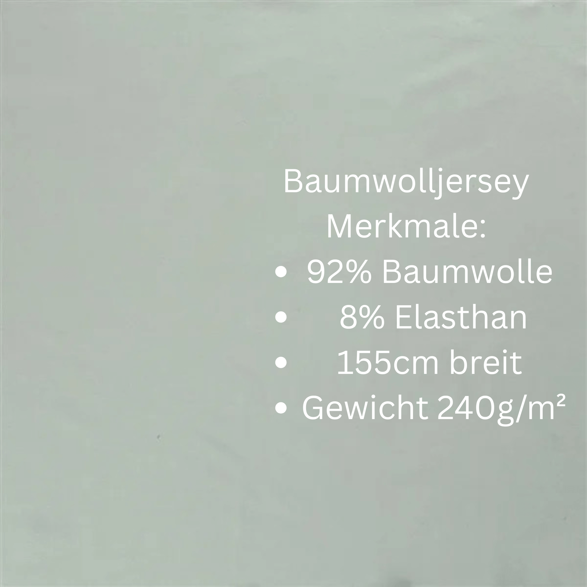 OEKO TEX 100 Baumwolljersey Meterware Schattengrün – 0,5m Stoff für DIY Projekte