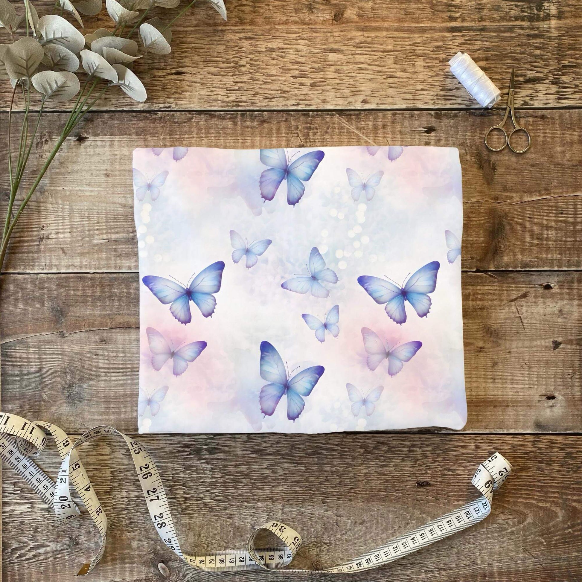 Kinderstoff Schmetterling Nähprojekt Jersey French Terry Stoff

