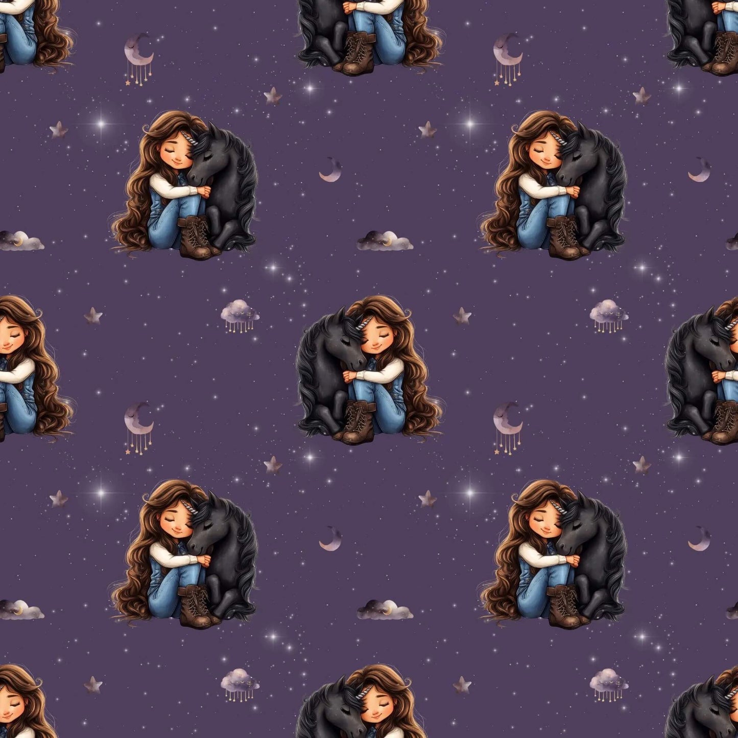 OEKO-TEX 100 Jersey Stoff Einhorn Motiv für Kinderkleidung