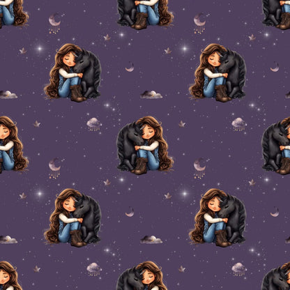 OEKO-TEX 100 Jersey Stoff Einhorn Motiv für Kinderkleidung