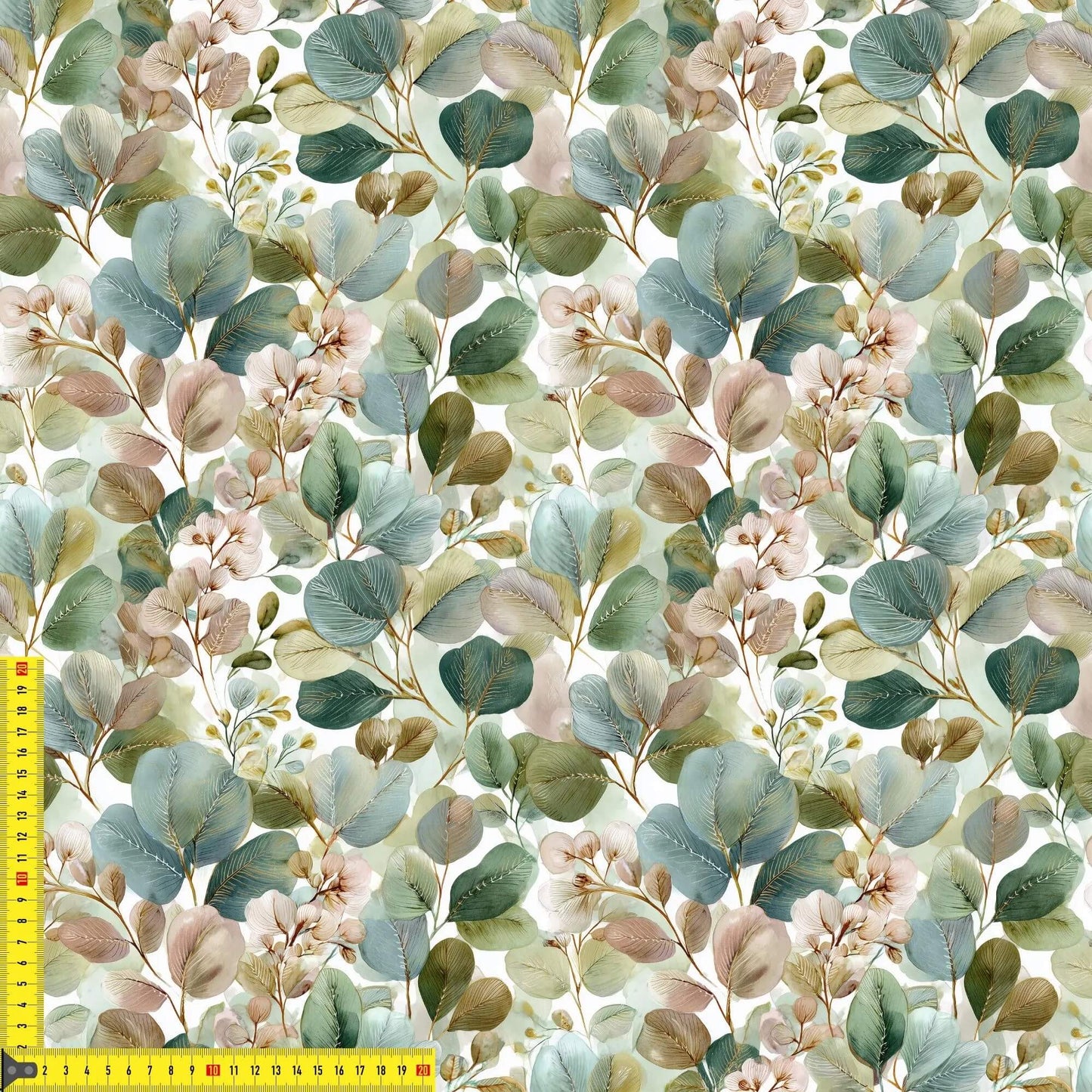 „Softshell Meterware Blättermuster – ideal für Jacken & Outdoorprojekte“