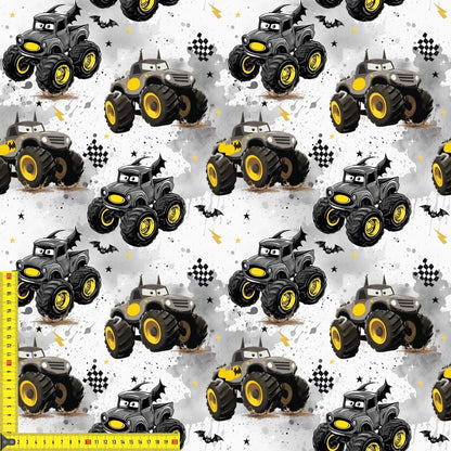 „Softshell Meterware Monstertruck – ideal für Jacken & Outdoorprojekte“