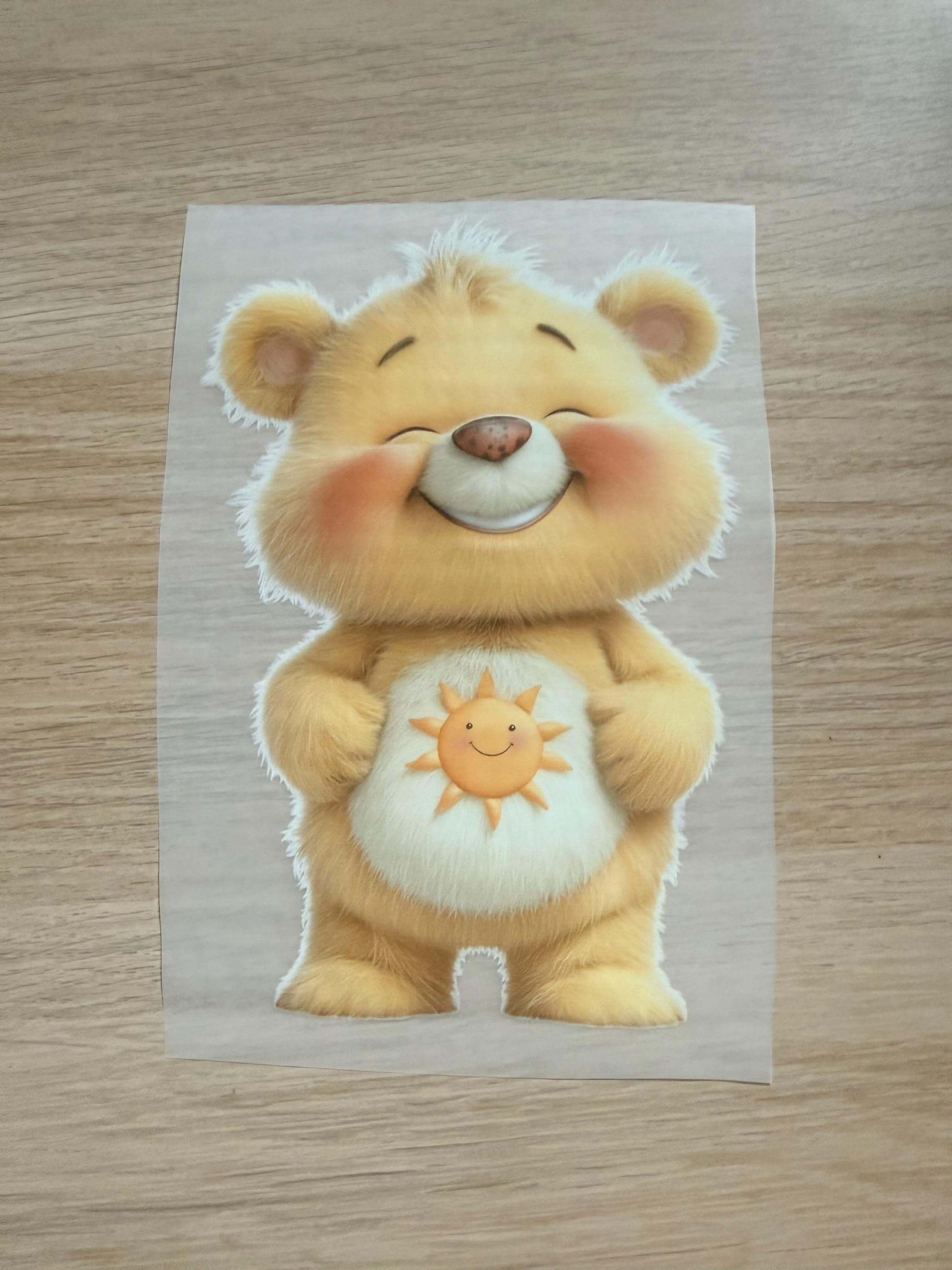 Regenbogenbär Bügelbild 17x11 cm für Shirts und Hoodies
