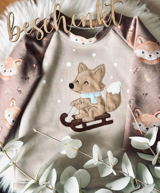 Digitale Stickdatei Schlittenfuchs – verschiedene Größen und Formate verfügbar