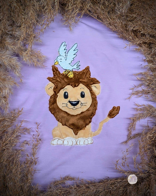 Stickmuster Loewe und Vogel – perfekt fuer kreative Handmade Kleidung