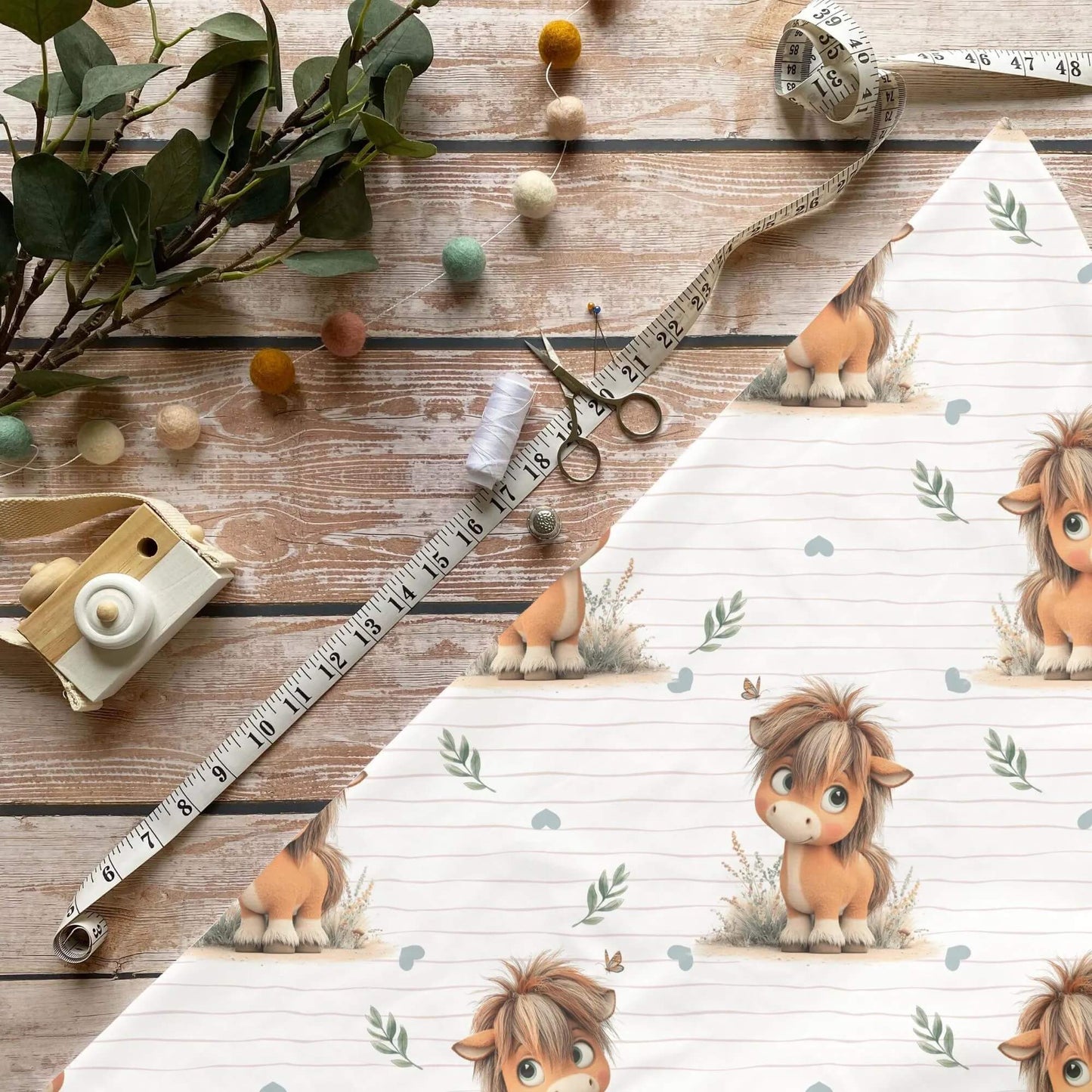 Pony Kinderstoff Meterware Jersey süßes Pony Motiv
