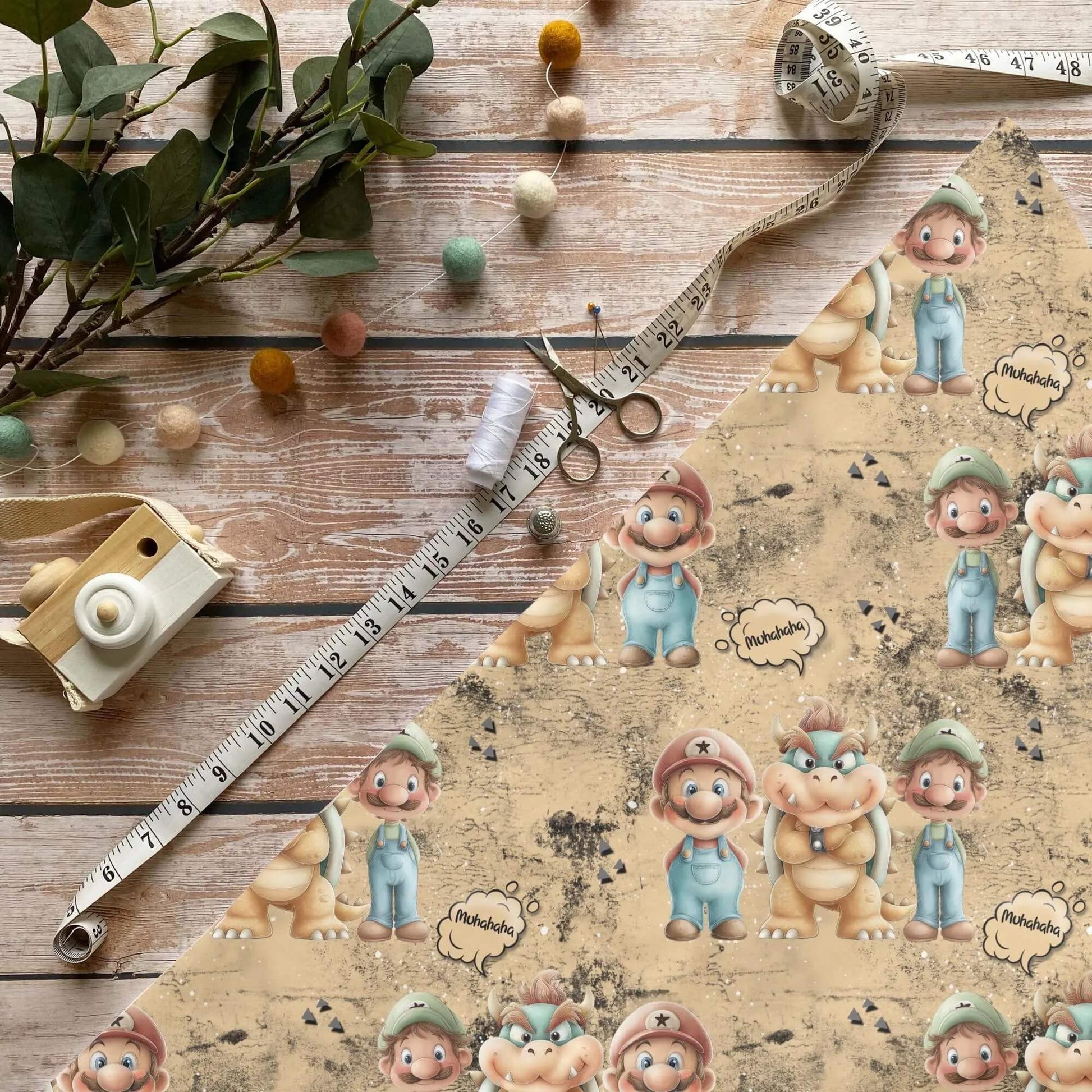 „Gamer Freunde Stoff Meterware – ideal für Kinderkleidung & Gamingmotive“