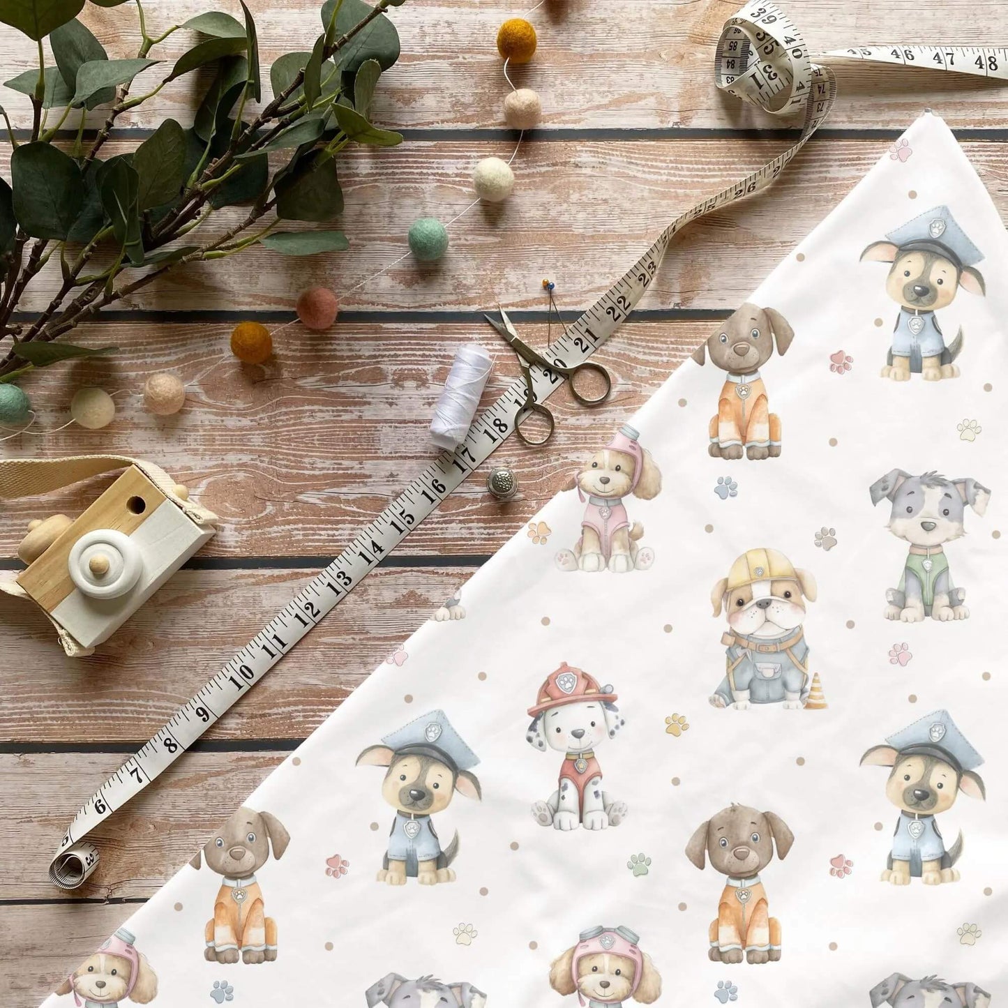 „Hunde Freunde Stoff Meterware – ideal für Kinderkleidung & Tiermotive“