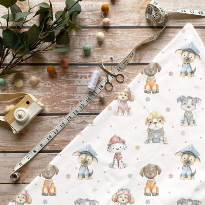 „Hunde Freunde Stoff Meterware – ideal für Kinderkleidung & Tiermotive“