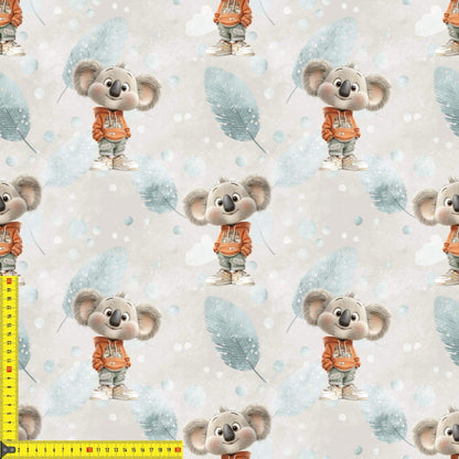 Koala Kinderstoff Meterware Maßband Größenansicht Jersey
