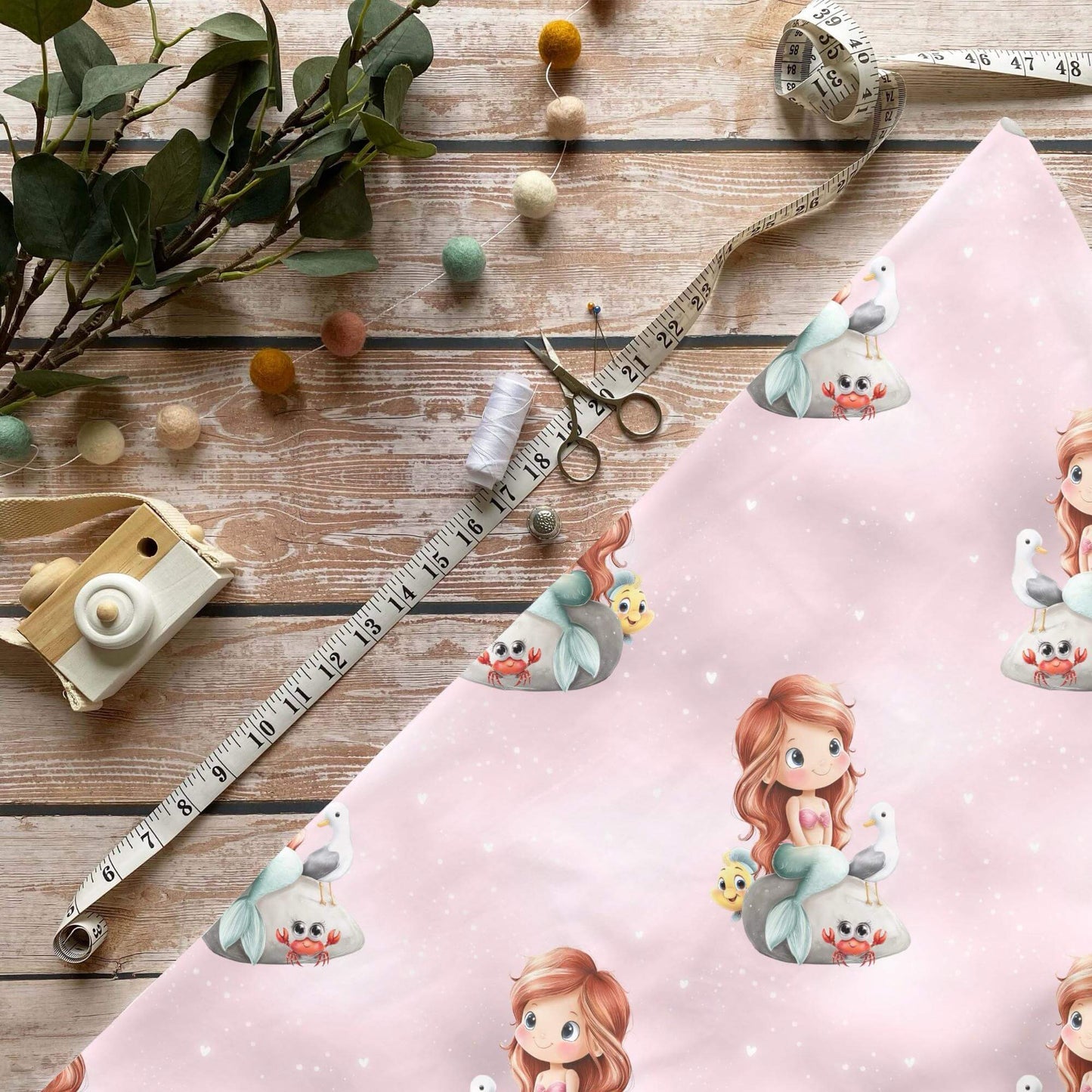 „Meerjungfrau Stoff Meterware – ideal für Kinderkleidung & Fantasieaccessoires“