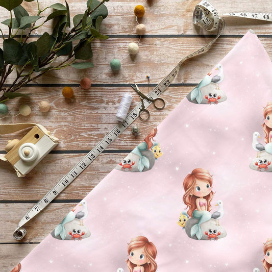 „Meerjungfrau Stoff Meterware – ideal für Kinderkleidung & Fantasieaccessoires“