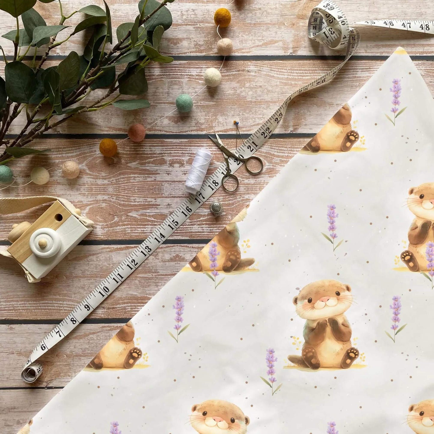 „Otter Stoff Meterware – ideal fuer Kinderkleidung & Naturaccessoires“