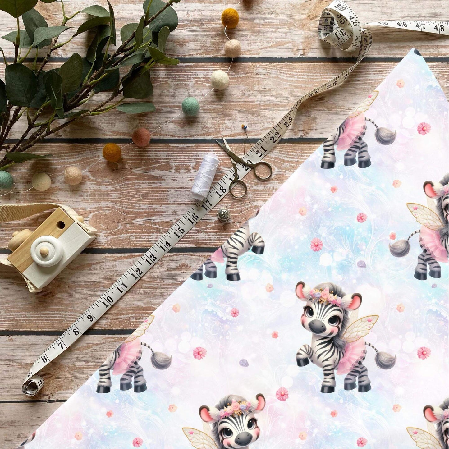 „Ballerina Zebra Stoff Meterware – ideal für Kinderkleidung & Fantasiemotive“