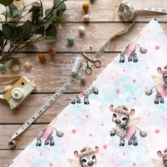 „Ballerina Zebra Stoff Meterware – ideal für Kinderkleidung & Fantasiemotive“