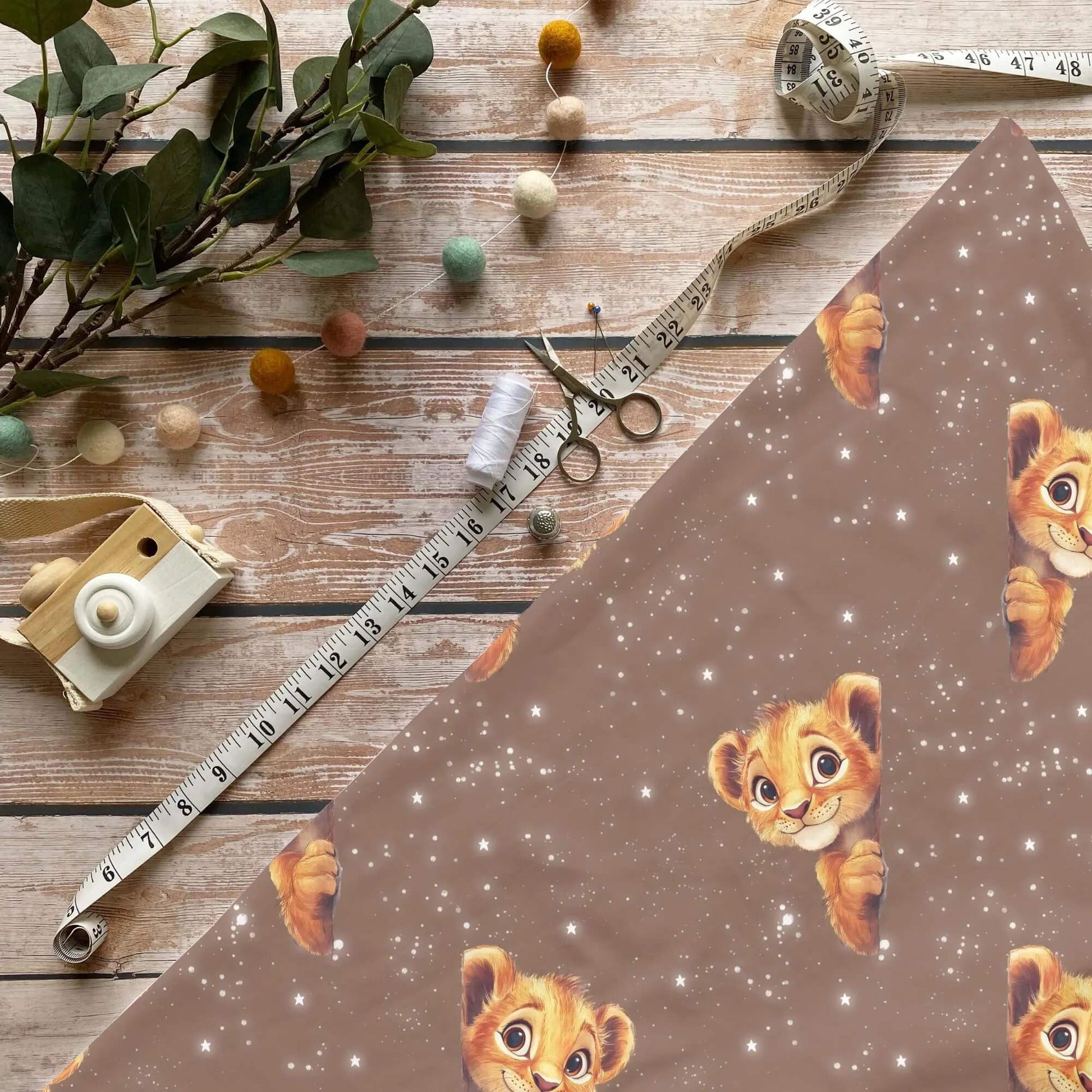 „Peek a Boo Tiger Stoff Meterware – ideal für Kinderkleidung & Tiermotive“