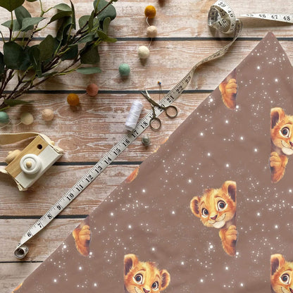 „Peek a Boo Tiger Stoff Meterware – ideal für Kinderkleidung & Tiermotive“