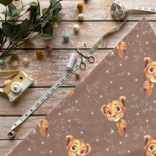 „Peek a Boo Tiger Stoff Meterware – ideal für Kinderkleidung & Tiermotive“