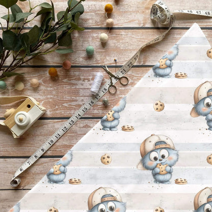 Cookie Monster Stoff Meterware Kinderstoffe Jersey Baumwolle
