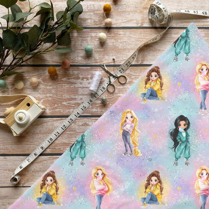 „Drama Mädels Stoff Meterware – ideal für Kinderkleidung & Fashionmotive“