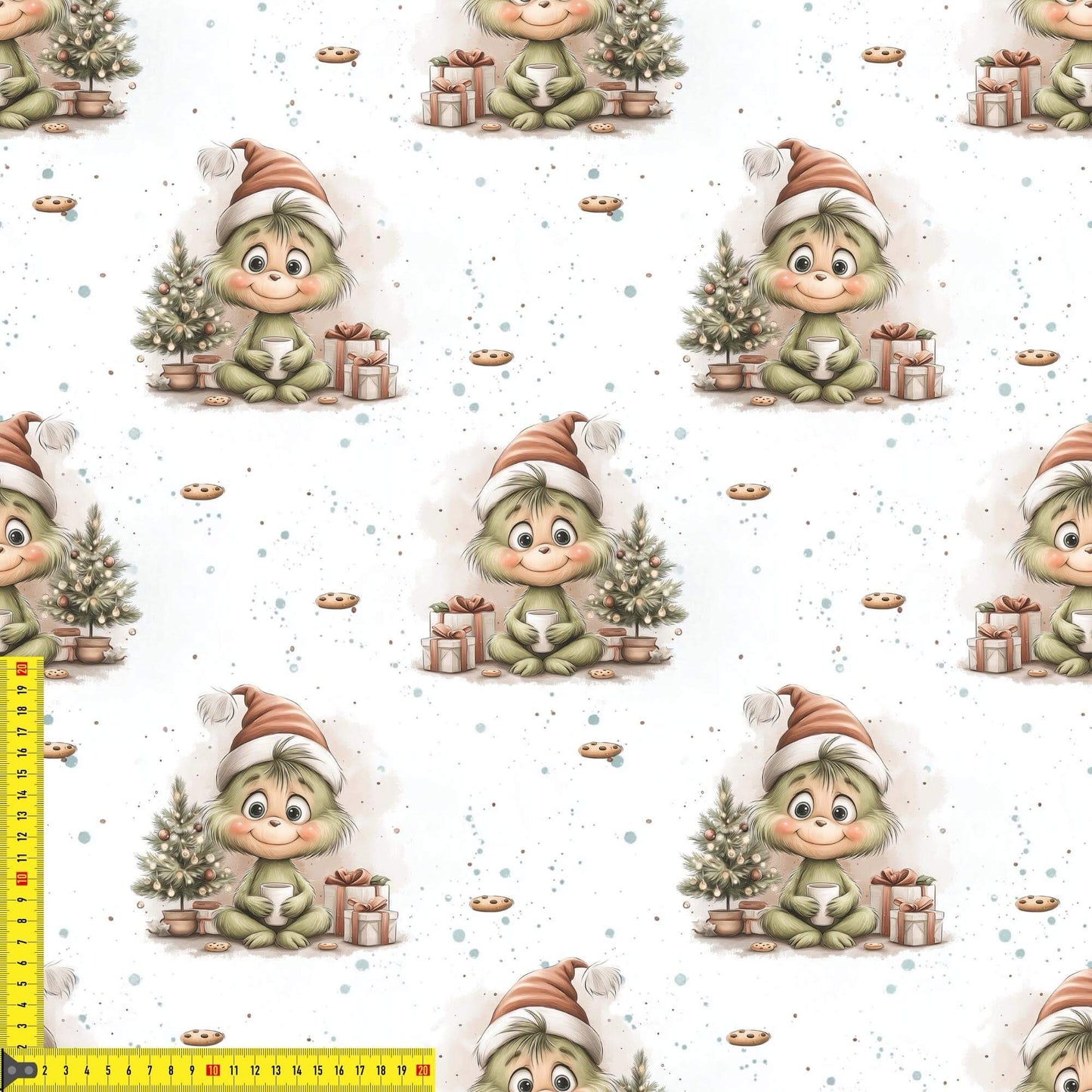 Jersey Stoff Weihnachten Kinder Baby Wichtel Muster
