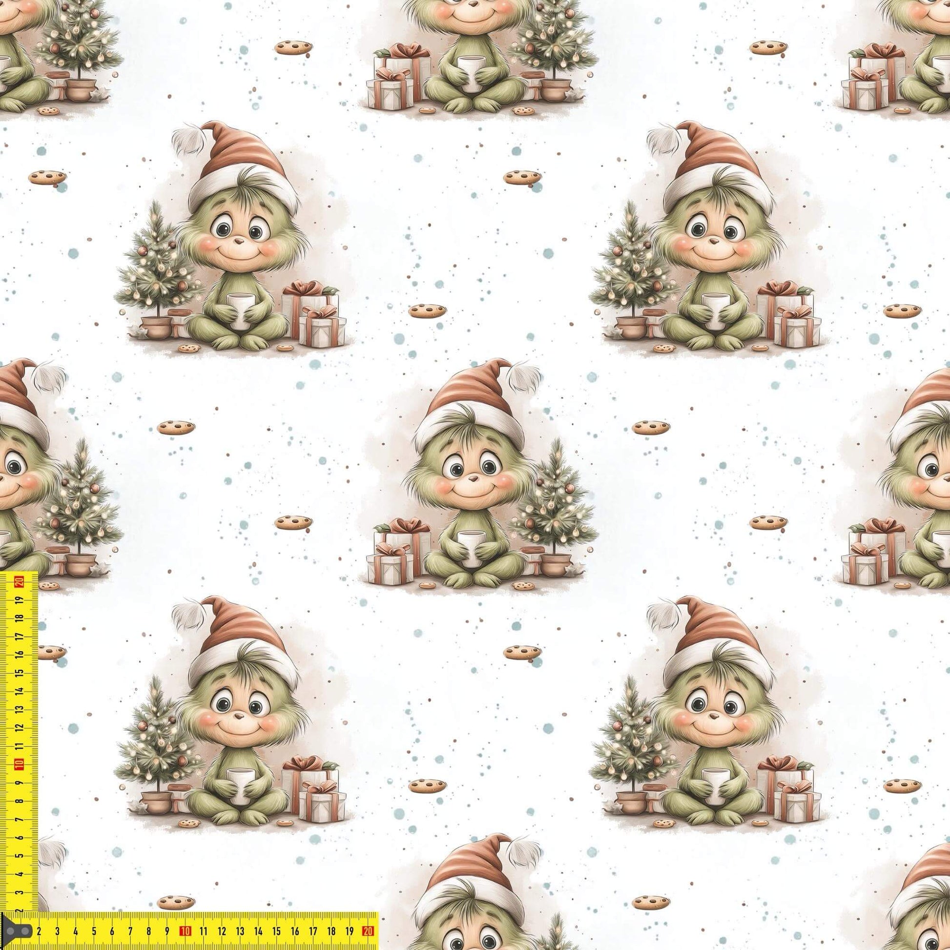 Jersey Stoff Weihnachten Kinder Baby Wichtel Muster
