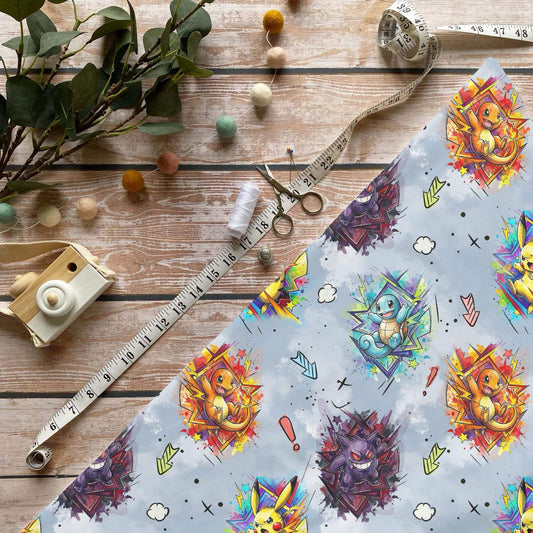 Chaos Crew Stoff Meterware für farbenfrohe Kinderkleidung