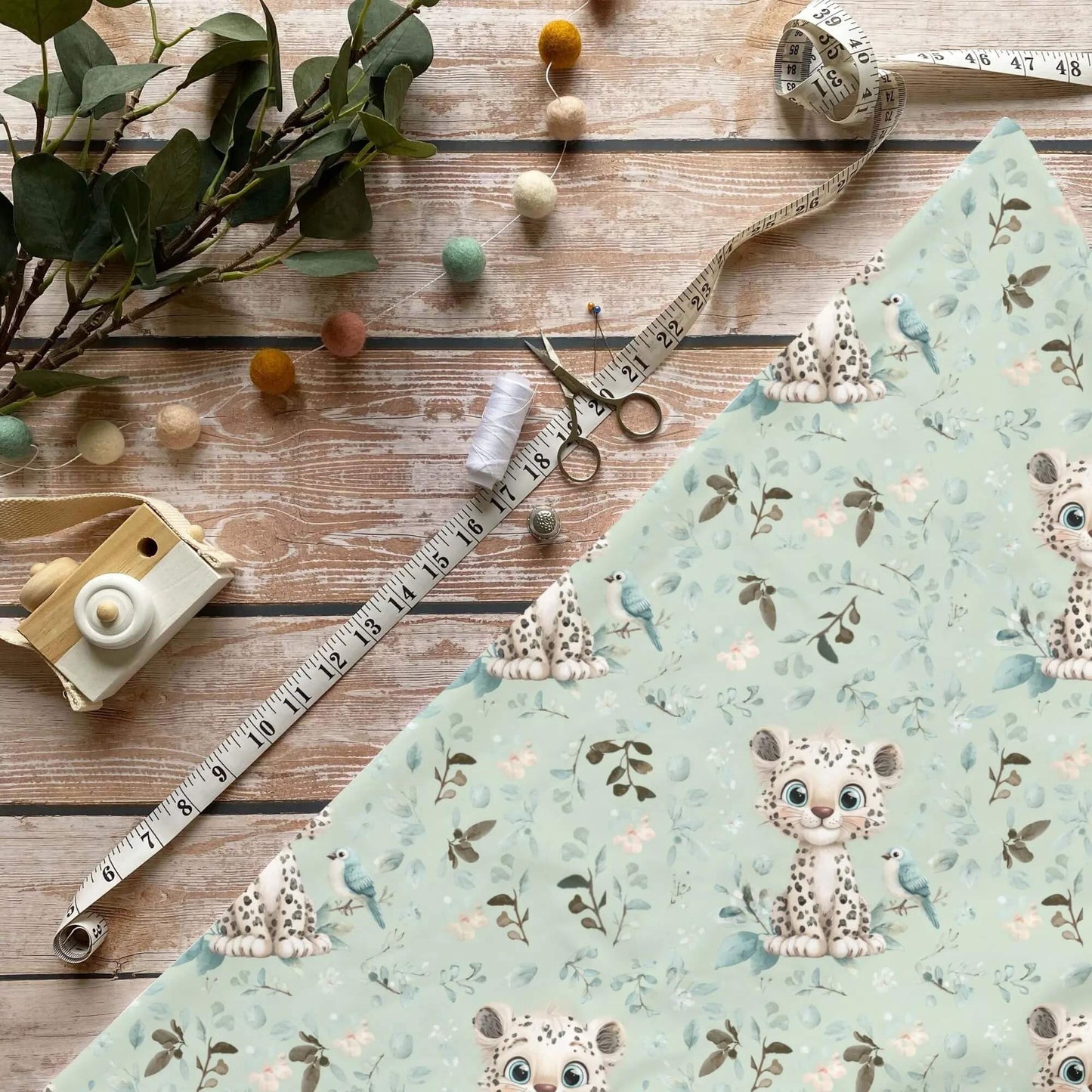 Baby Leopard Stoff Meterware für Kinderkleidung in Jersey