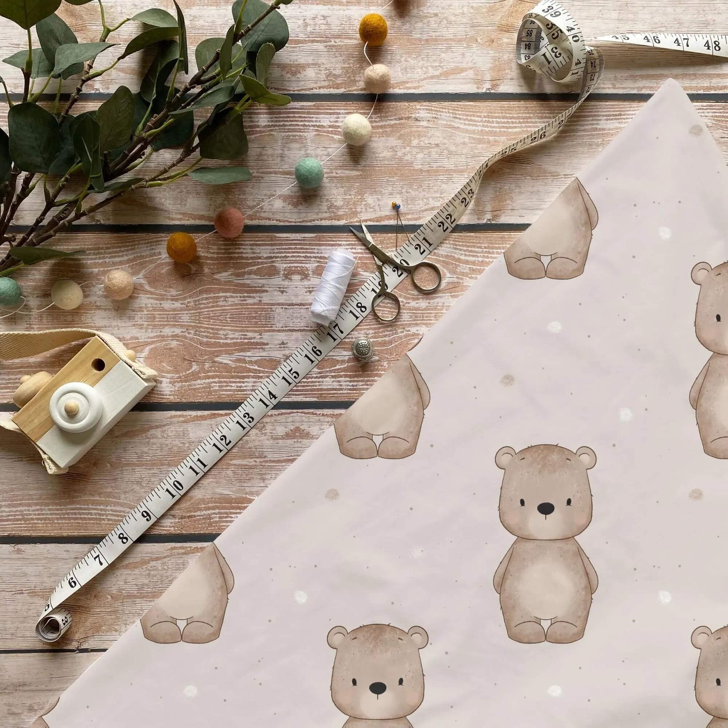Niedlicher Bärenstoff als Jersey Meterware für Kinderkleidung