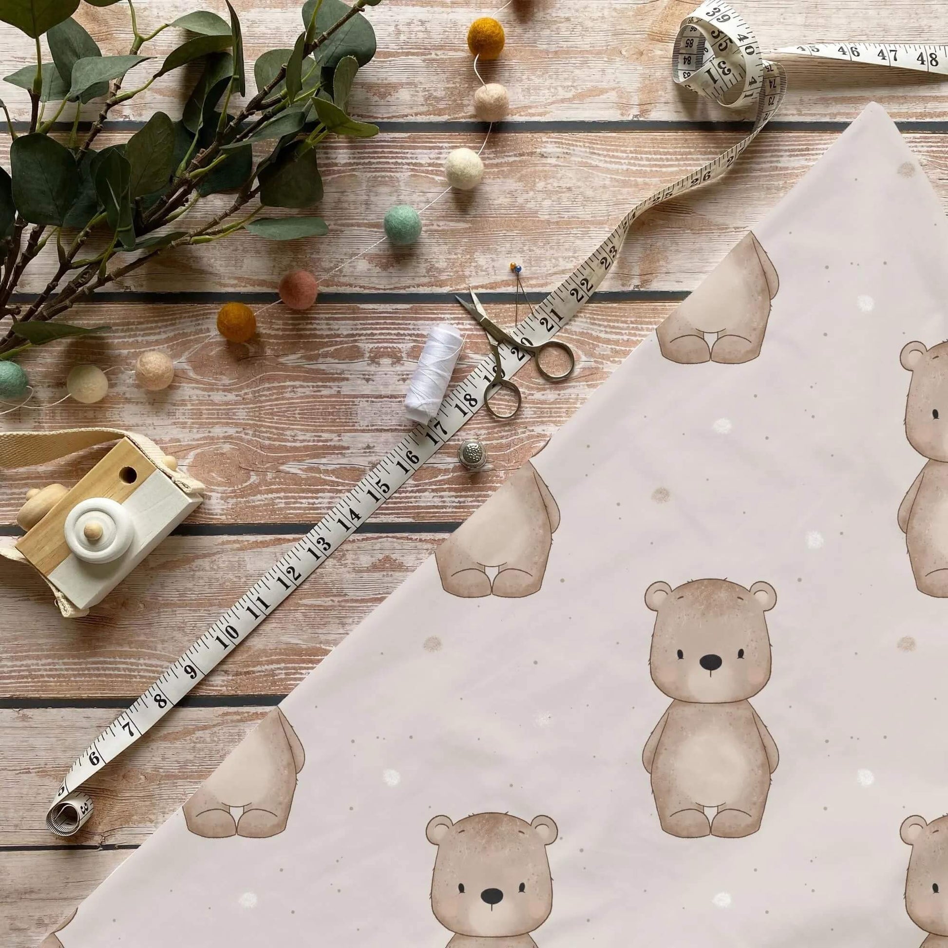 Niedlicher Bärenstoff als Jersey Meterware für Kinderkleidung