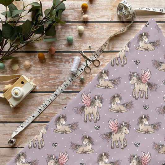 Einhorn Zeit Stoff Meterware für Kinderkleidung in Jersey