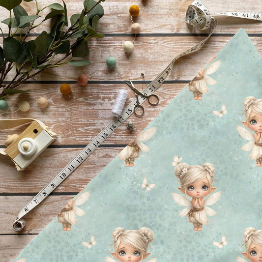 „Kleine Fee Stoff Meterware – ideal für Kinderkleidung & Fantasiemotive“