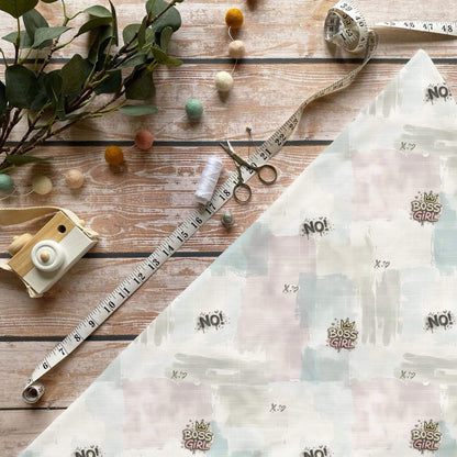 Kombi Boss Girl Stoff Meterware für moderne Kinderkleidung