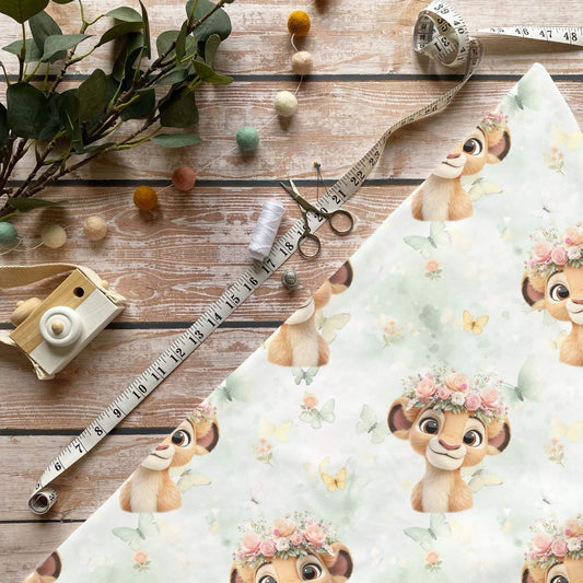 Löwin Stoff Meterware für liebevolle Kinderkleidung