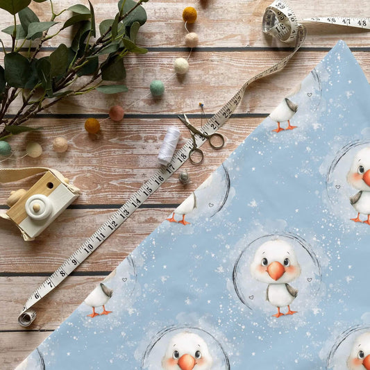 „Möwe Stoff Meterware – ideal für Kinderkleidung & maritime Motive“