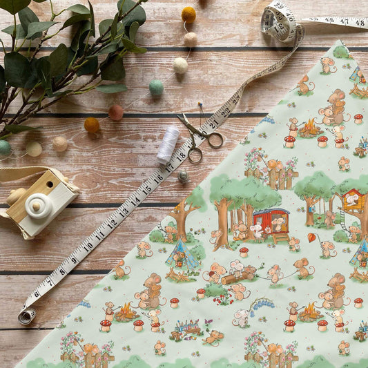Waldkindergarten Stoff Meterware für naturverbundene Kinderkleidung