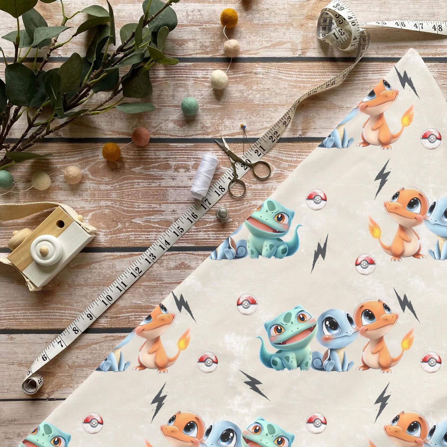 „Abenteuertrio Stoff Meterware – ideal für Kinderkleidung & Gaming-Motive“