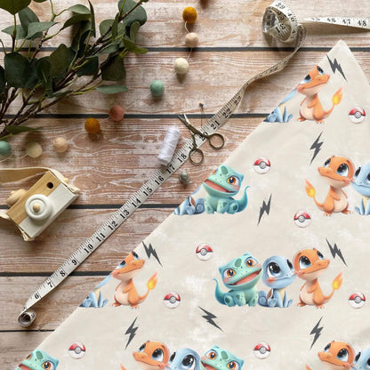 „Abenteuertrio Stoff Meterware – ideal für Kinderkleidung & Gaming-Motive“