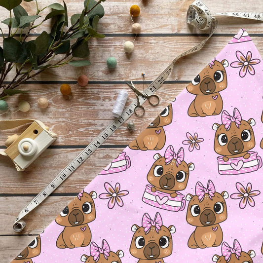 „Cabibara Stoff Meterware – ideal für Kinderkleidung & Tiermotive“