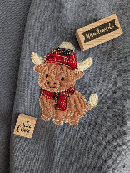Digitale Stickdatei Highland Rind – verschiedene Größen und Formate verfügbar