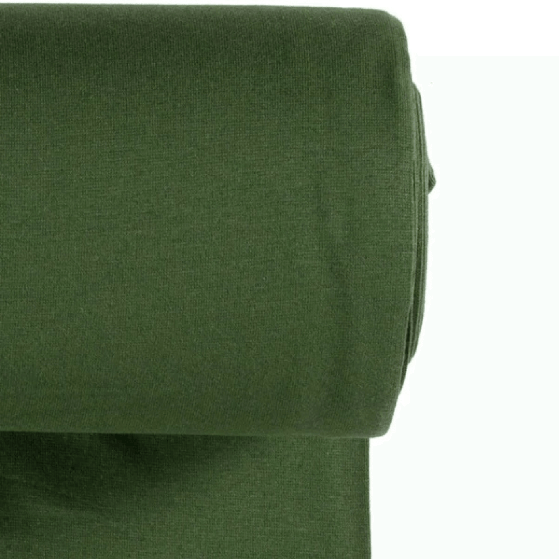 Bündchen 0,5m Meterware in Uni-Grün – elastisches Strickbündchen für DIY-Nähprojekte

