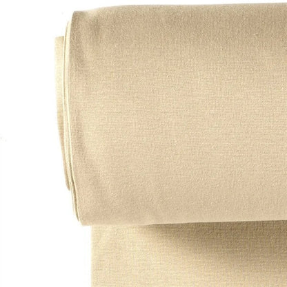 Bündchen Beige Meterware – hochwertiges Strickbündchen OEKO TEX 100 für Nähprojekte
