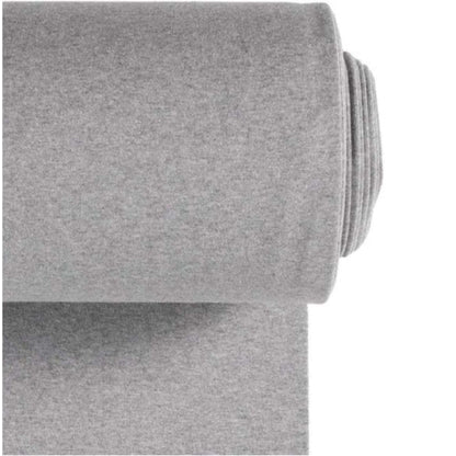 Bündchen Hellgrau Meliert Meterware – hochwertiges Strickbündchen OEKO TEX 100 für Kleidung

