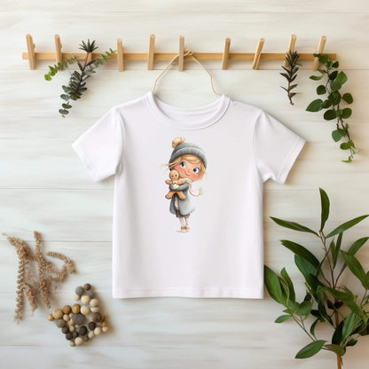 Herzerwärmendes Lebkuchenmädchen-Bügelbild auf weichem Kinder-Sweatshirt – der perfekte Begleiter für die Winterzeit