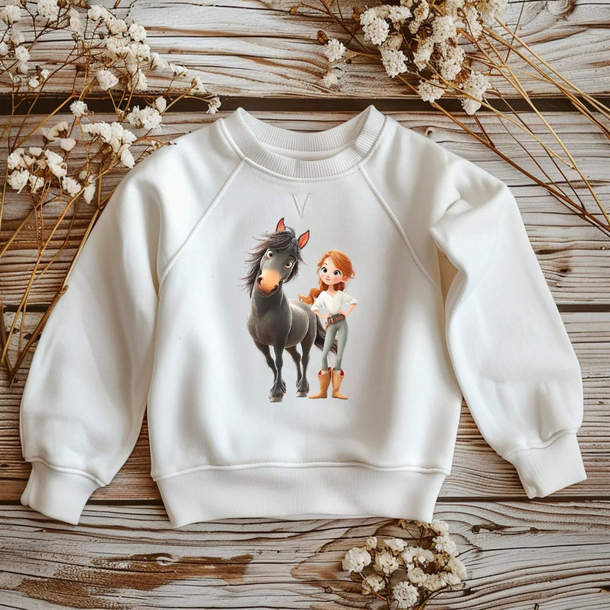 DTF Bügelbild Pferd Mädchen Geschenkidee Kinder
